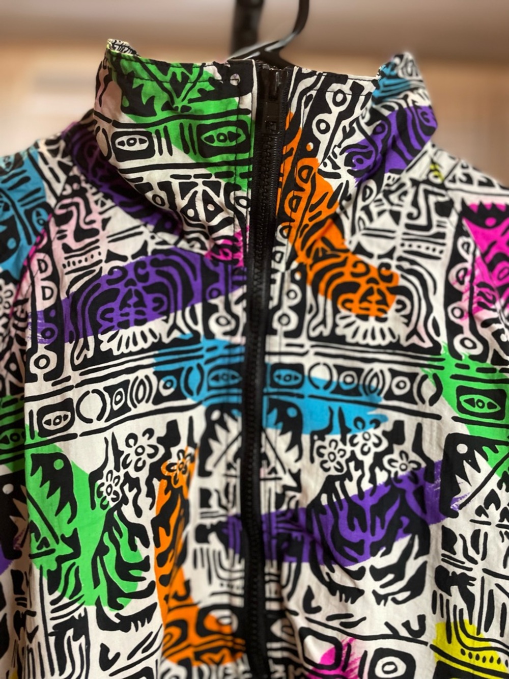 Colorful Abstract Print Windbreaker  Jacket - Picture 2 of 7